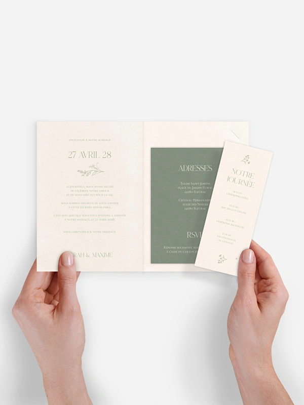 Faire-part de mariage Jardin de noces