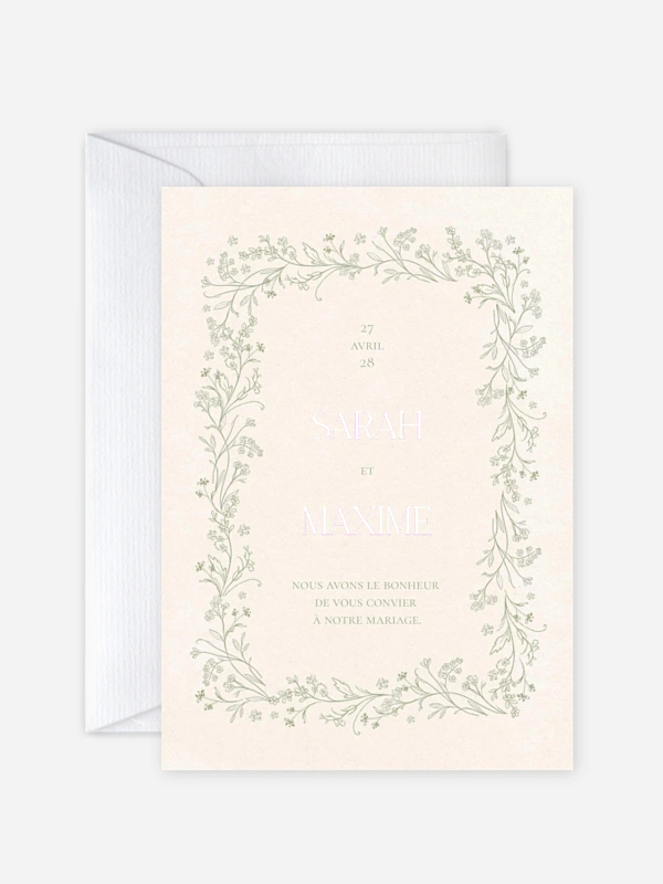 Faire-part de mariage Jardin de noces