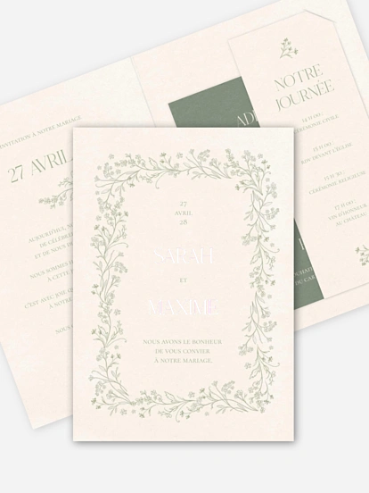 Faire-part de mariage Jardin de noces