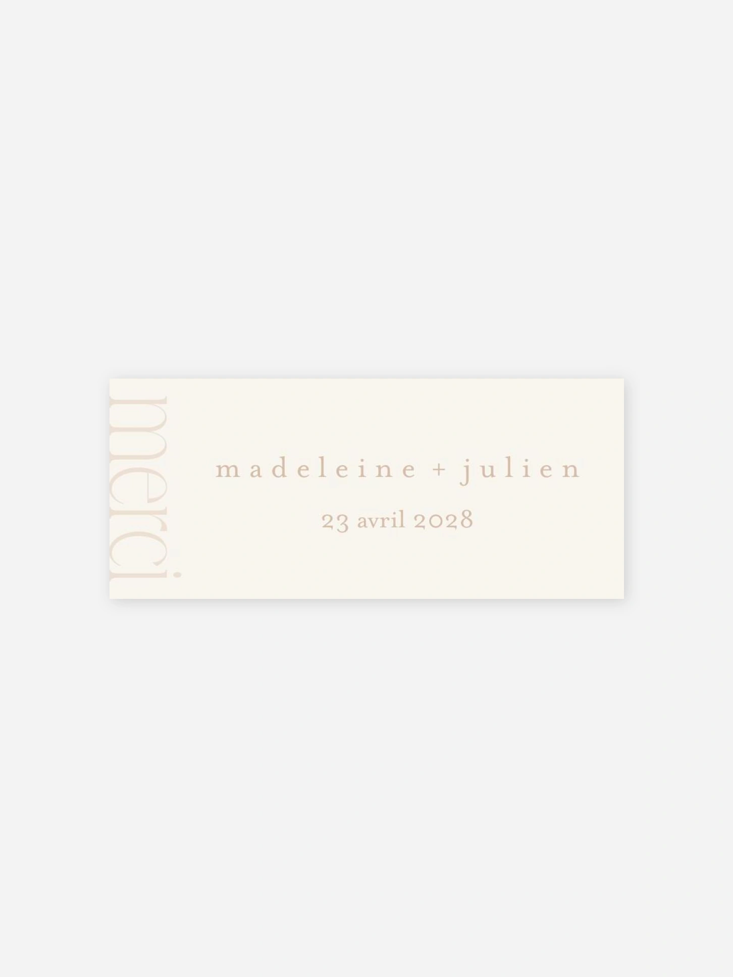 Étiquette cadeau mariage Le plus beau jour