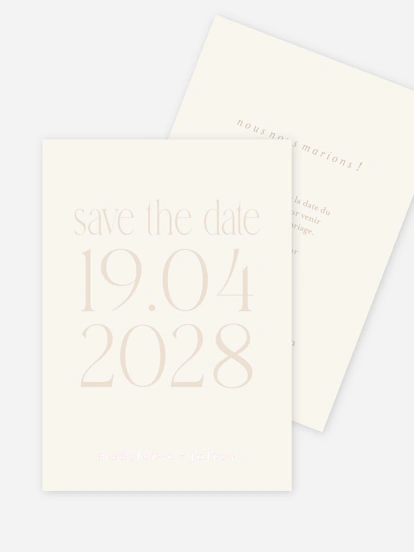 Save the date Le plus beau jour