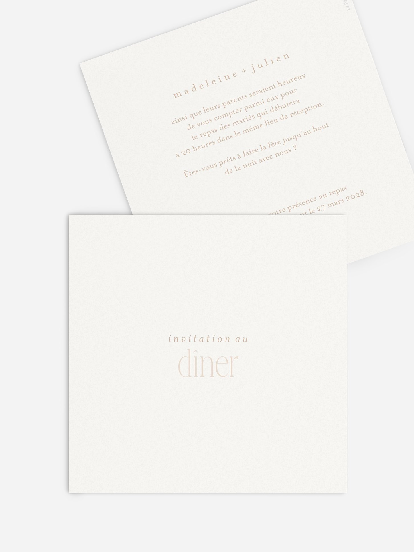 Carton d'invitation Le plus beau jour