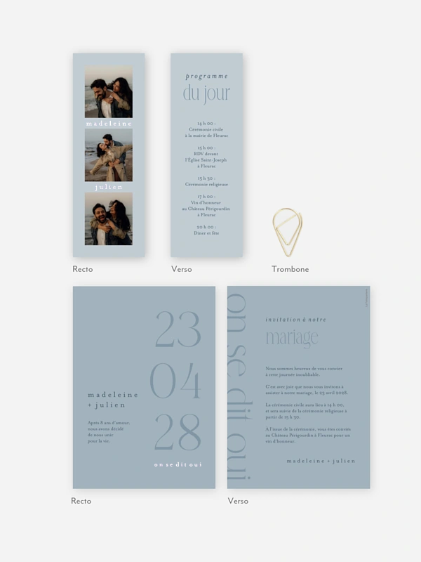 Faire-part de mariage Le plus beau jour