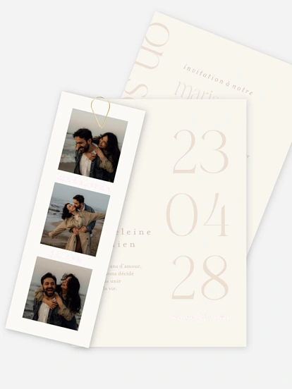 Faire-part de mariage Le plus beau jour