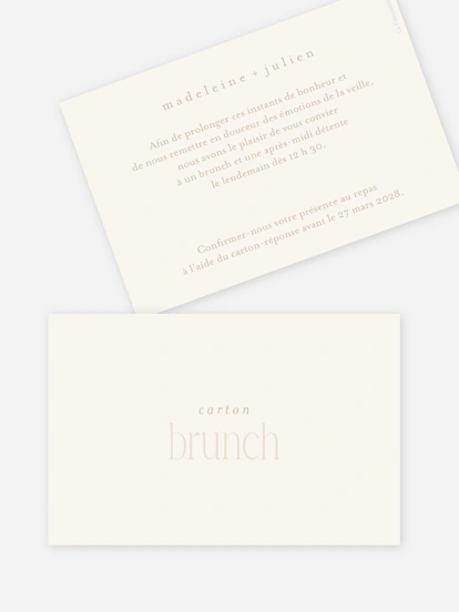 Carte brunch Le plus beau jour