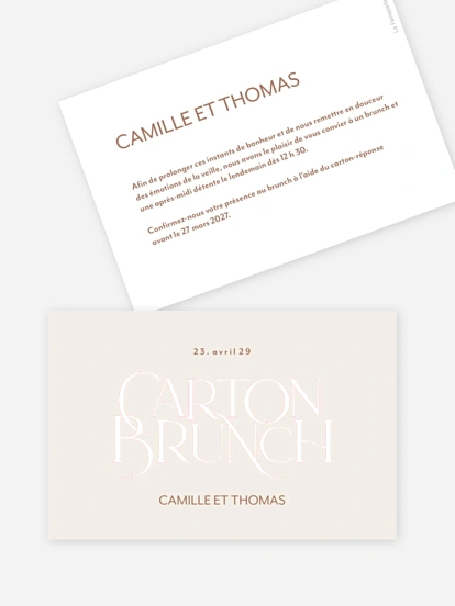Carte brunch Paroles vraies