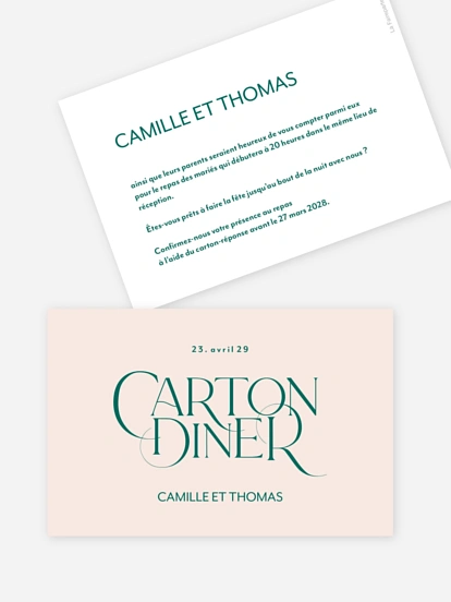 Carton d'invitation Quatre mots (Vernis)
