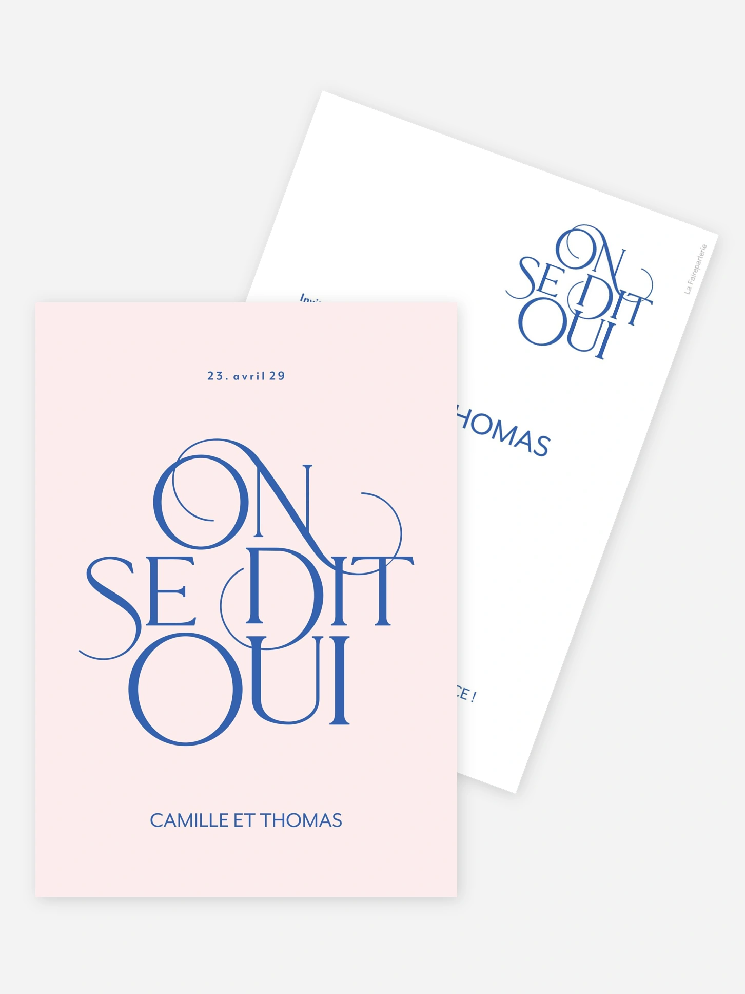 Faire-part de mariage Quatre mots (Vernis)