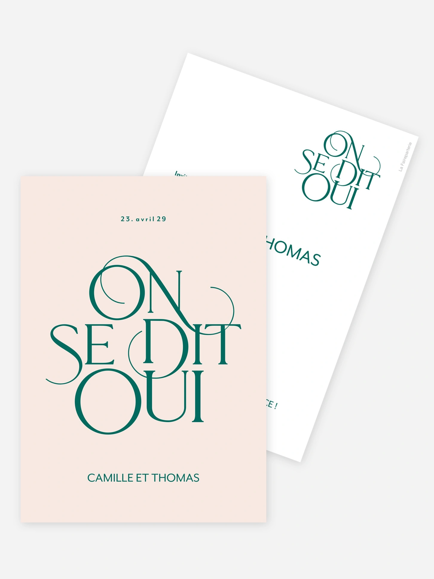 Faire-part de mariage Quatre mots (Vernis)