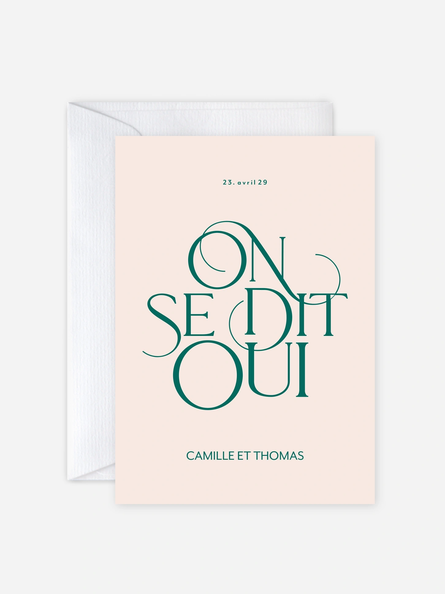 Faire-part de mariage Quatre mots