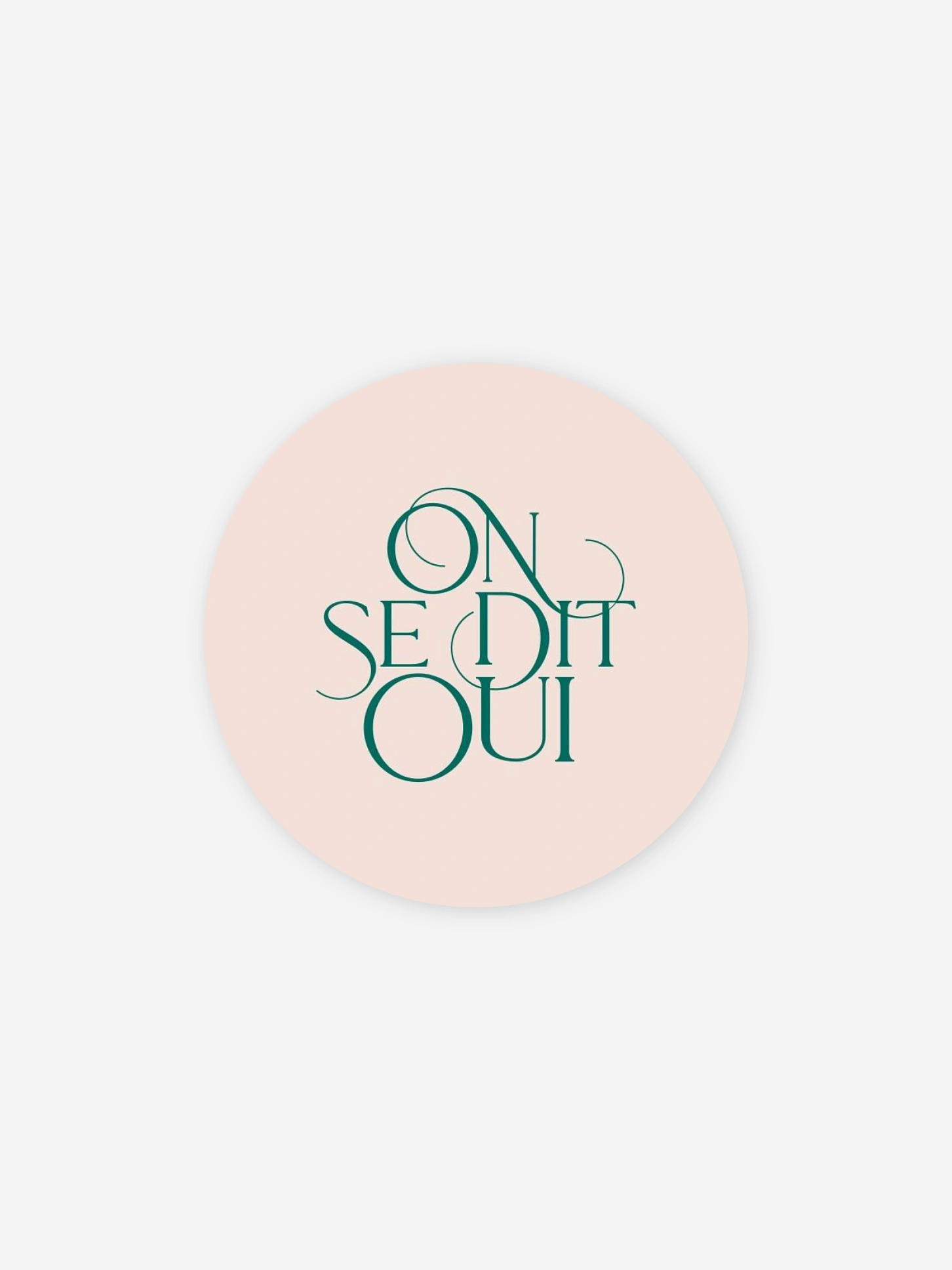 Stickers mariage Quatre mots (Vernis)