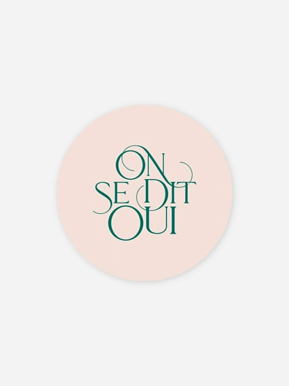 Stickers mariage Quatre mots
