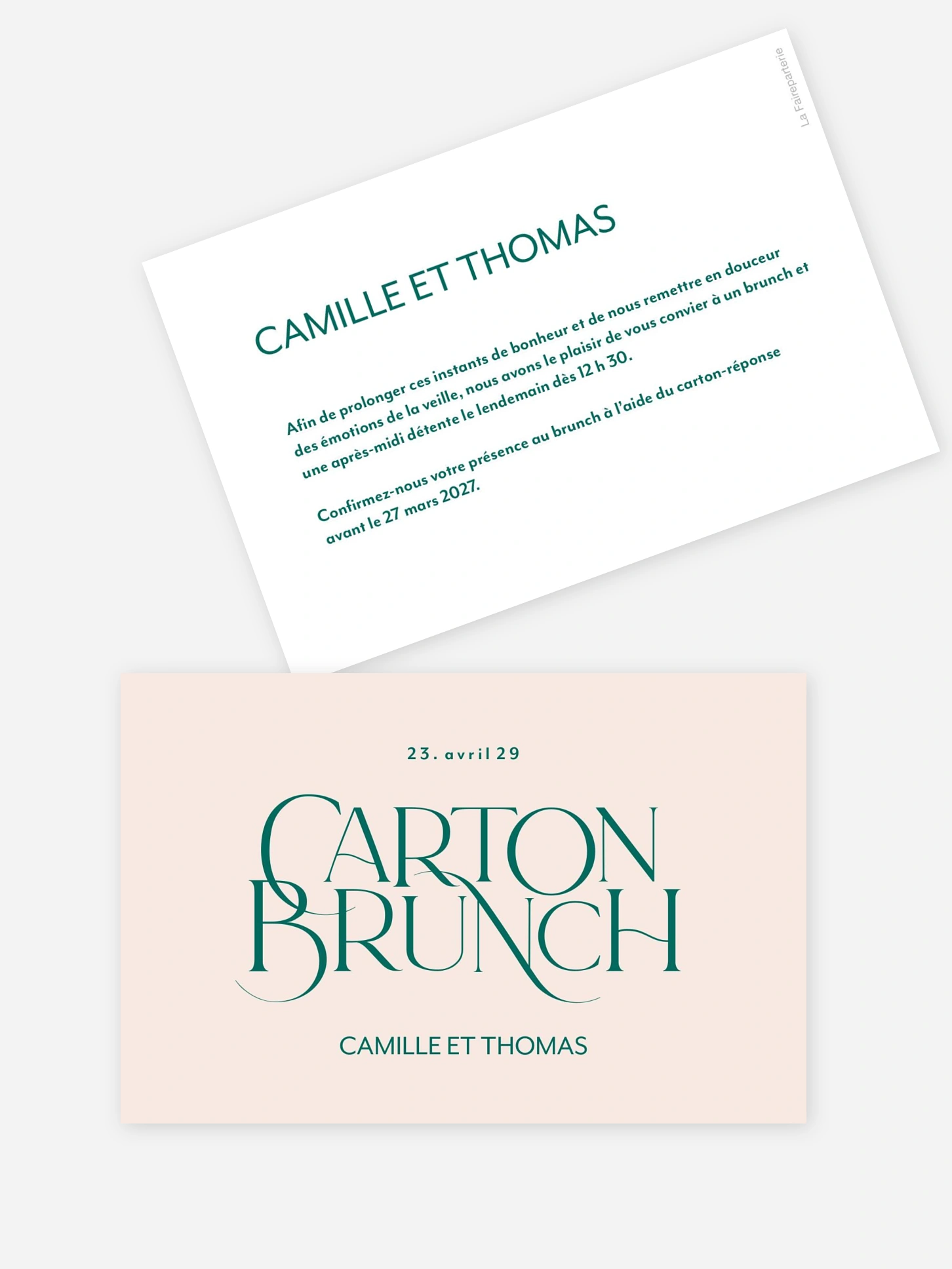 Carte brunch Quatre mots (Vernis)