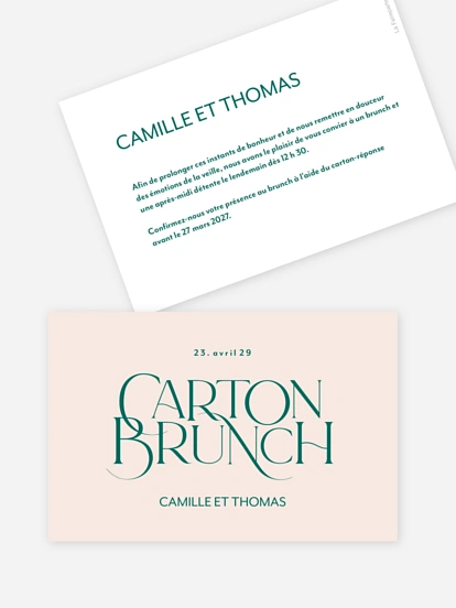 Carte brunch Quatre mots