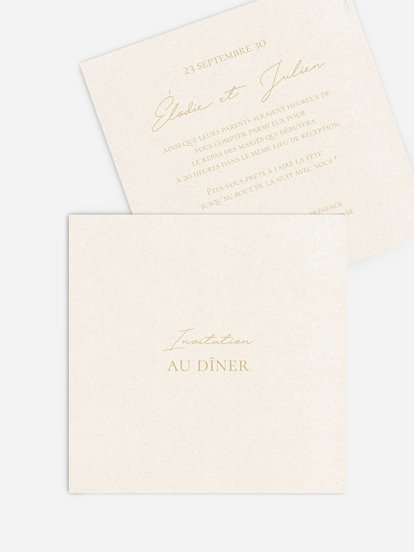 Carton d'invitation Fleur de velours