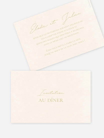 Carton d'invitation Fleur de velours