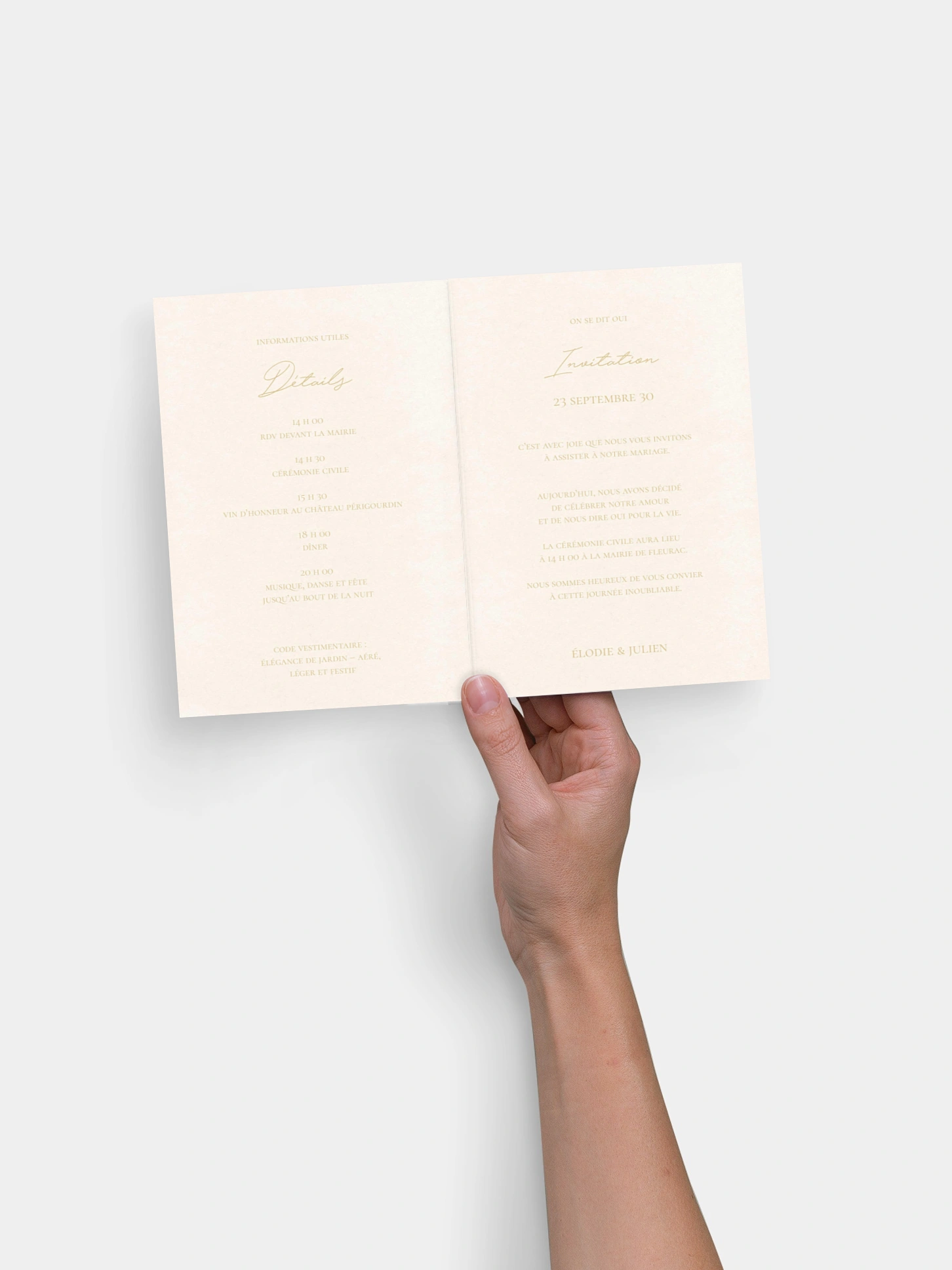 Faire-part de mariage Fleur de velours