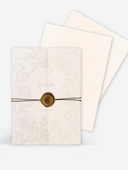 Faire-part de mariage Fleur de velours