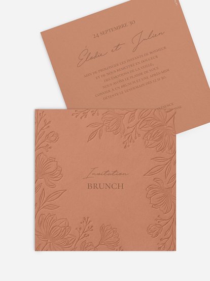 Carte brunch Fleur de velours