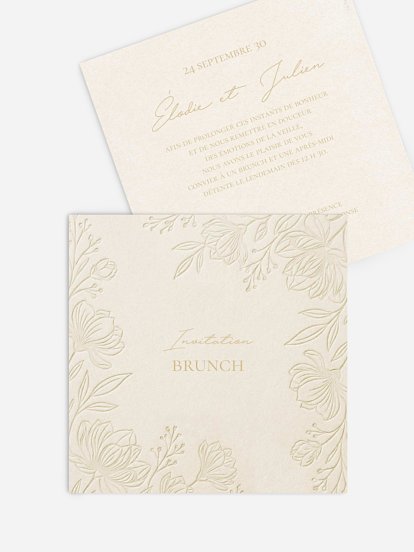 Carte brunch Fleur de velours