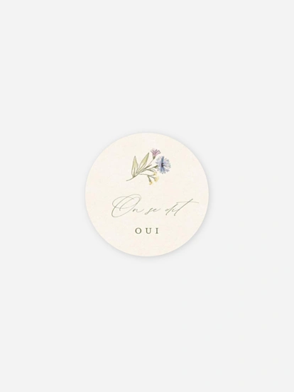 Stickers mariage Arche de bleuets