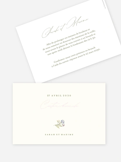 Carte brunch Arche de bleuets
