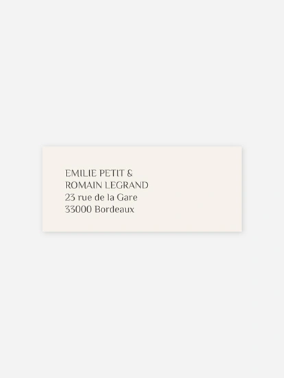 Étiquette expéditeur mariage Sigille fleuri