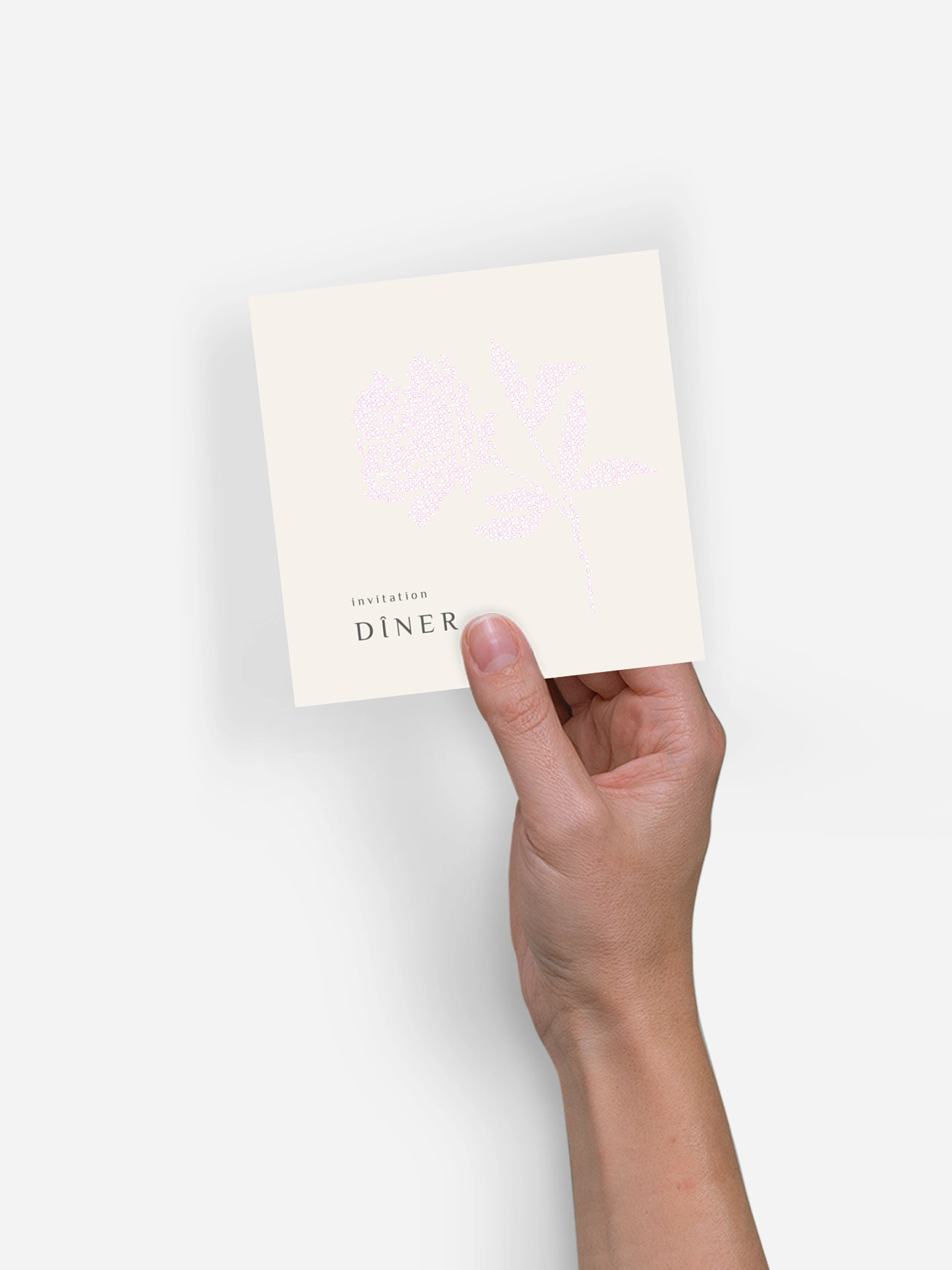 Carton d'invitation Sigille fleuri