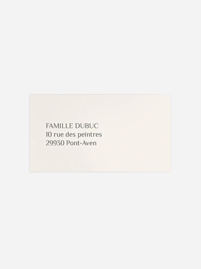 Étiquette destinataire mariage Sigille fleuri