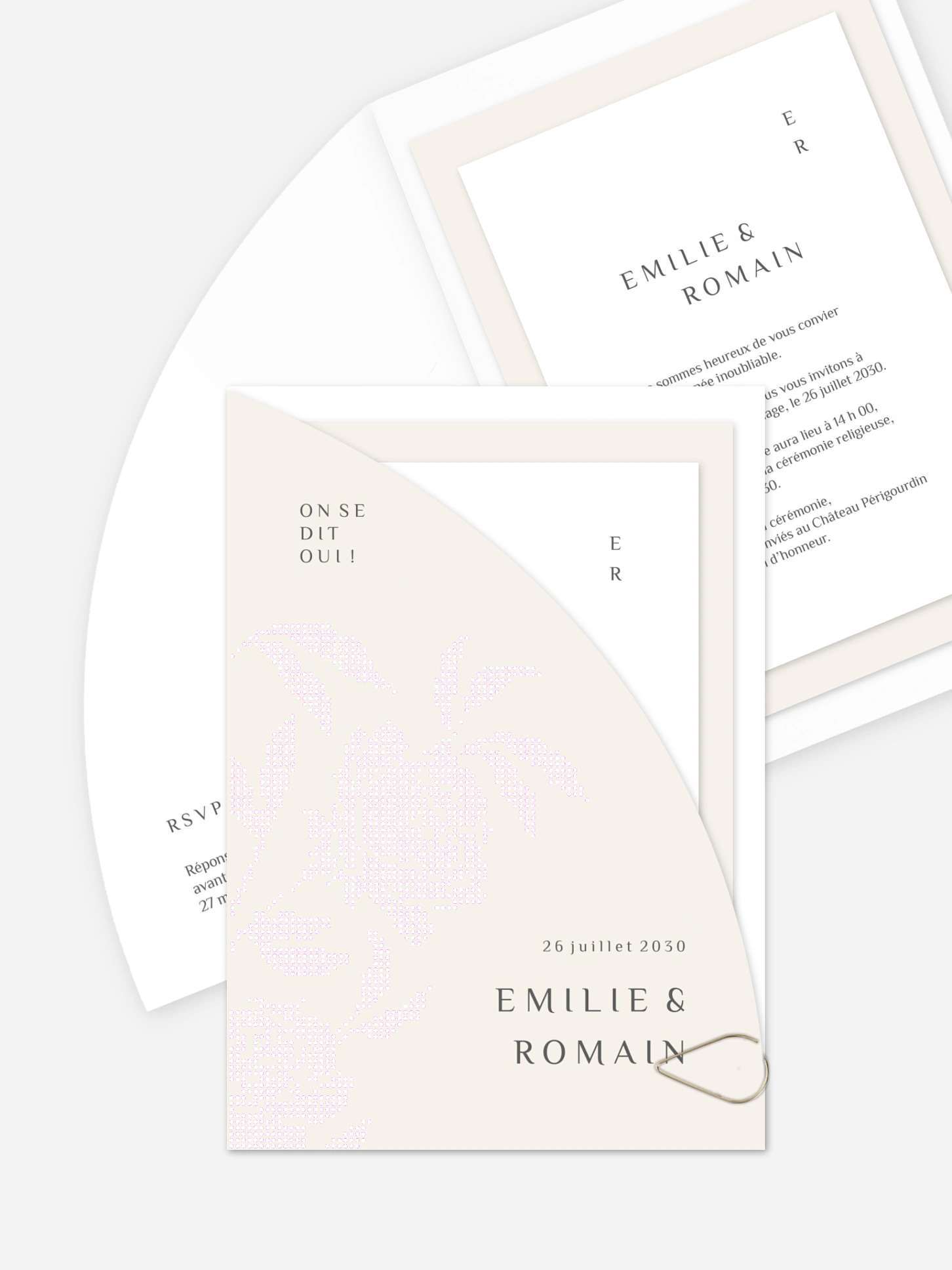 Faire-part de mariage Sigille fleuri