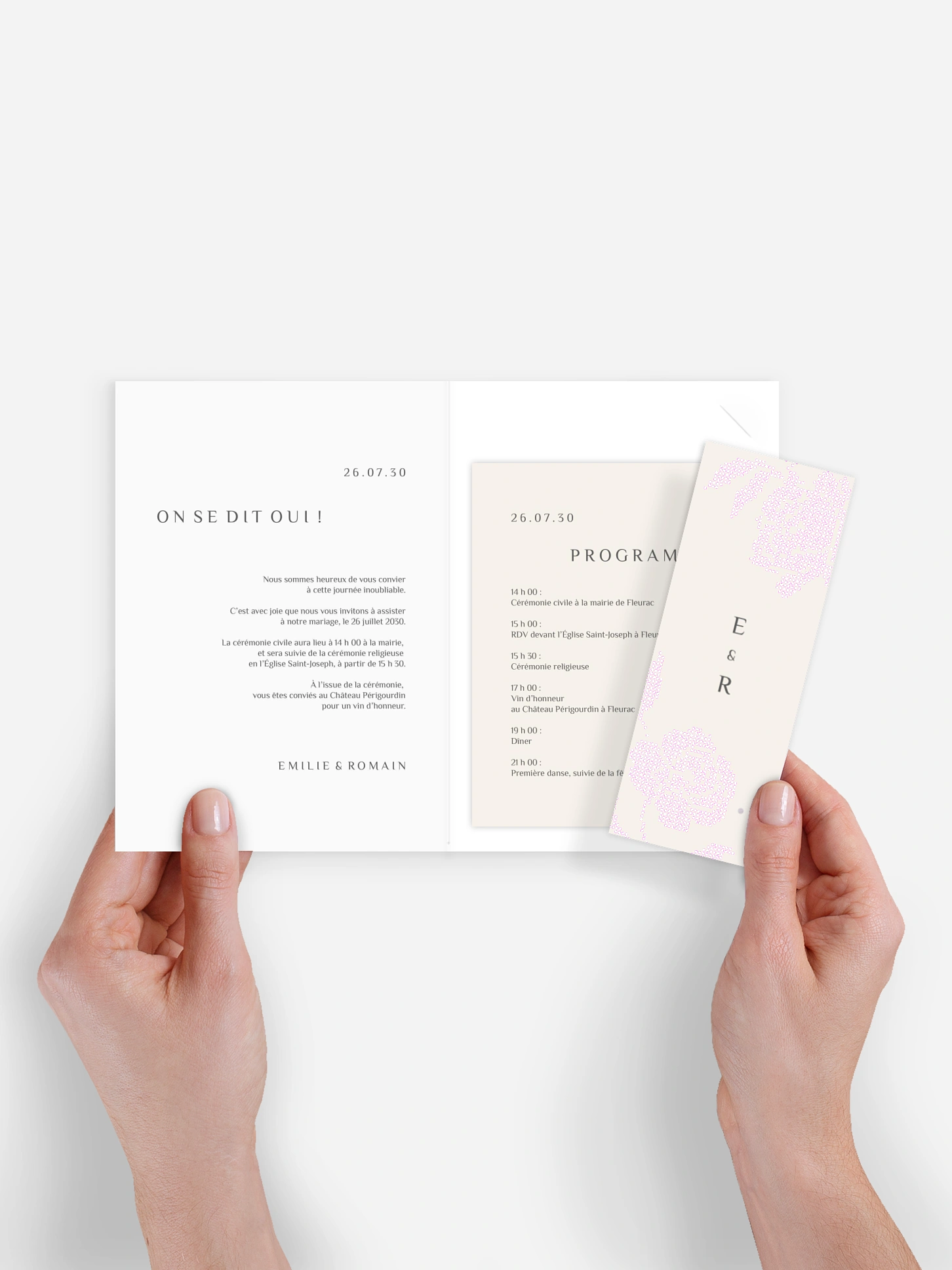 Faire-part de mariage Sigille fleuri