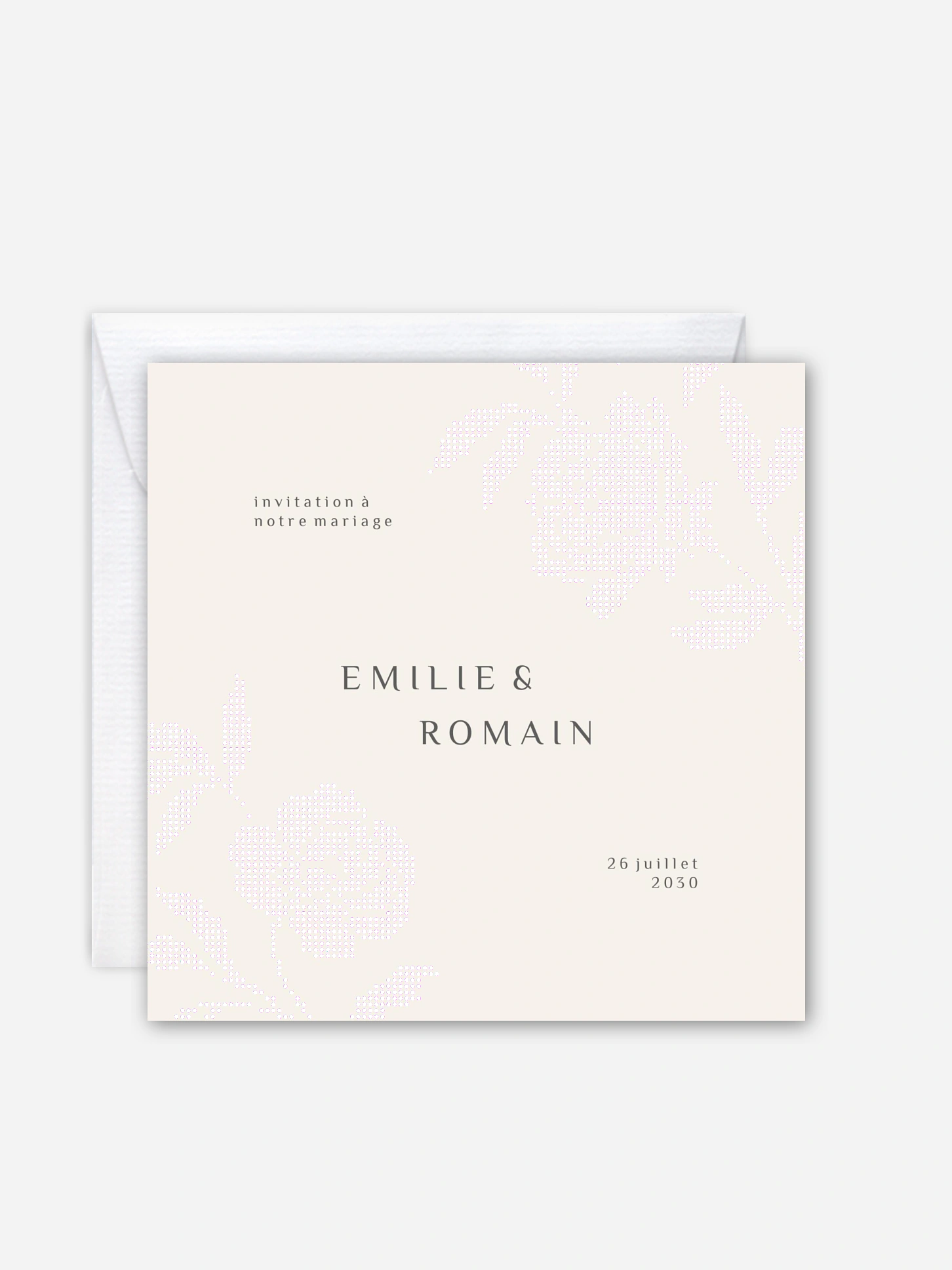 Faire-part de mariage Sigille fleuri