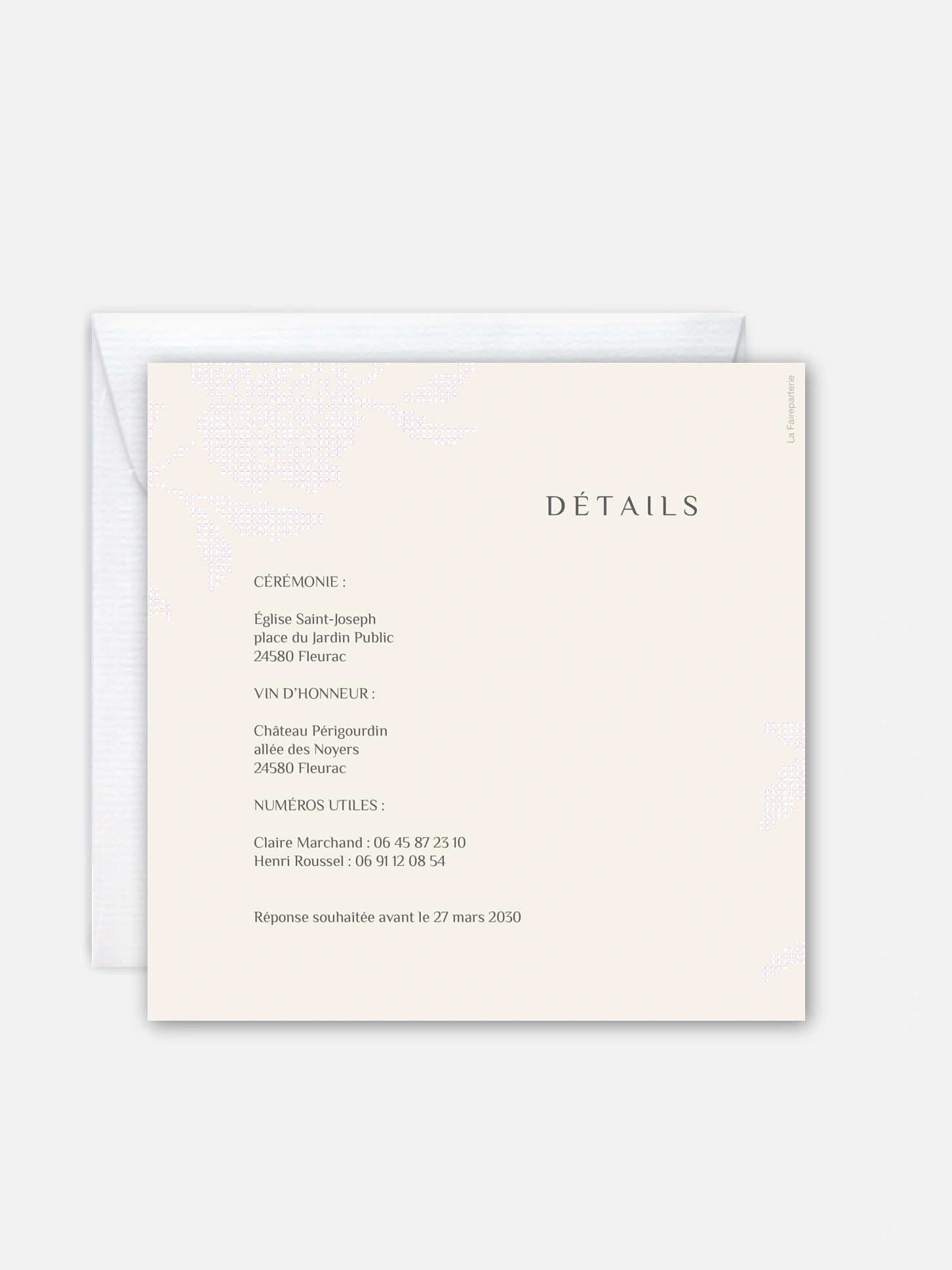 Faire-part de mariage Sigille fleuri