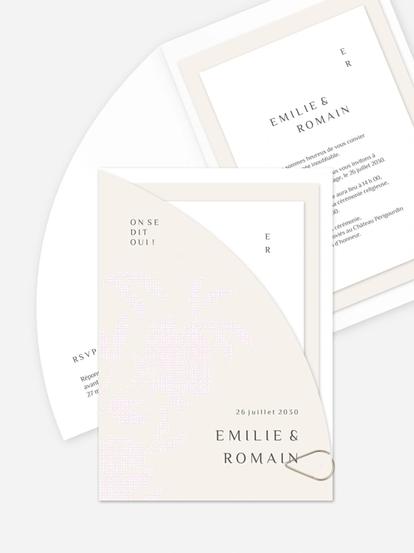 Faire-part de mariage Sigille fleuri