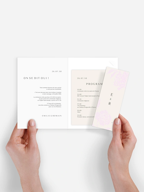 Faire-part de mariage Sigille fleuri