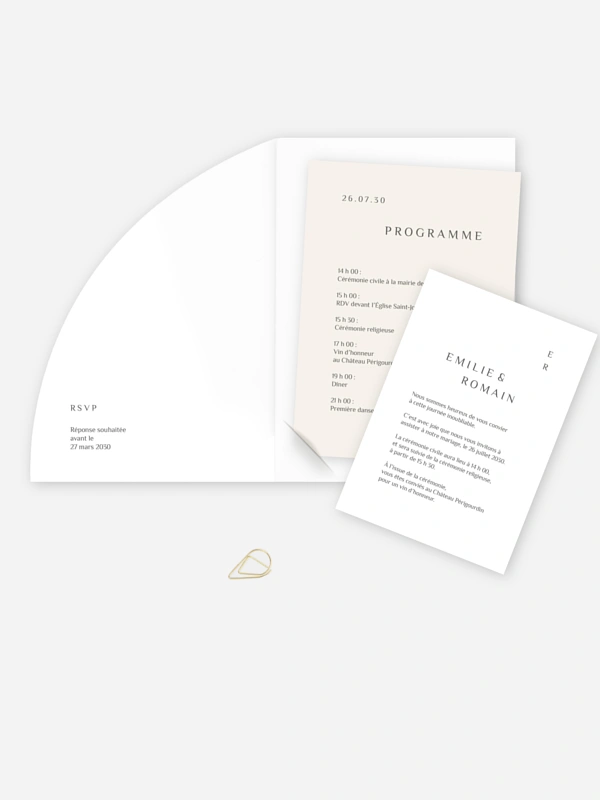 Faire-part de mariage Sigille fleuri
