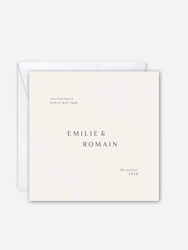 Faire-part de mariage Sigille fleuri