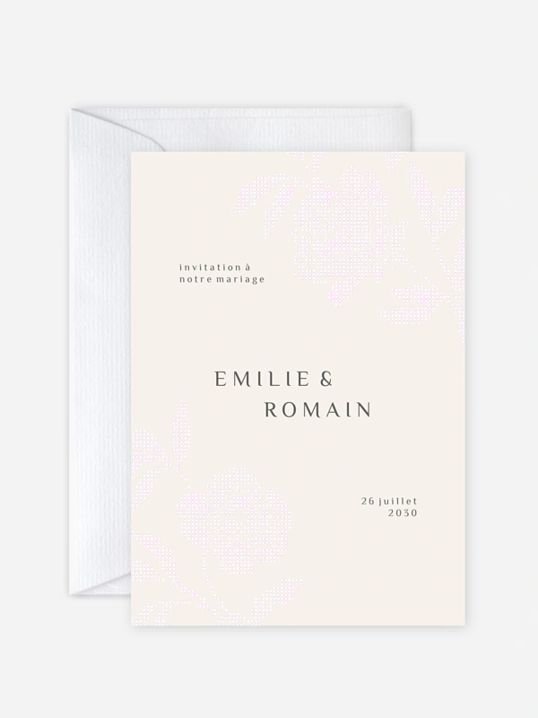 Faire-part de mariage Sigille fleuri