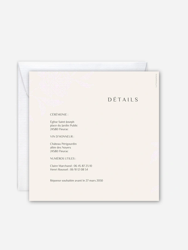 Faire-part de mariage Sigille fleuri