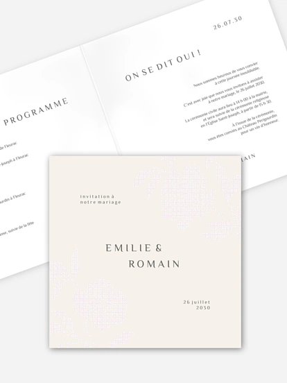 Faire-part de mariage Sigille fleuri