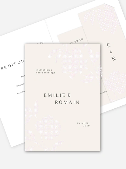 Faire-part de mariage Sigille fleuri