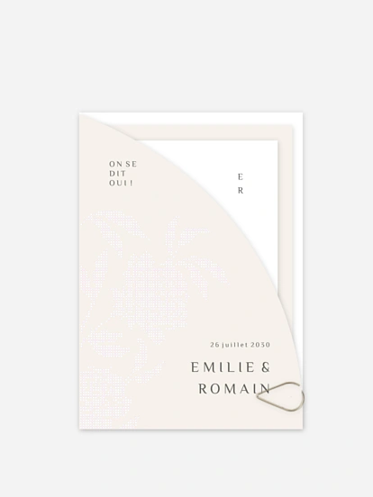 Faire-part de mariage Sigille fleuri