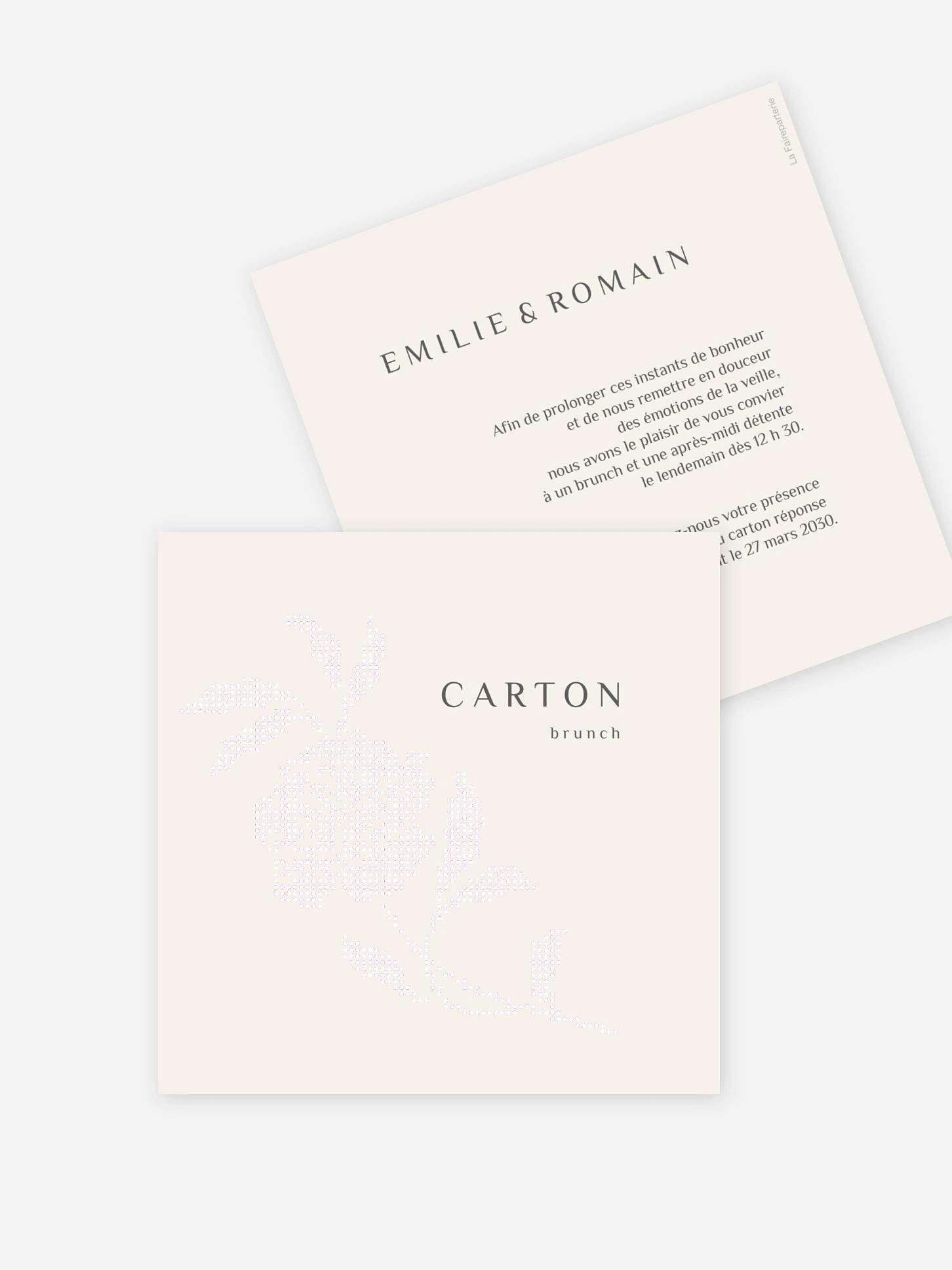 Carte brunch Sigille fleuri