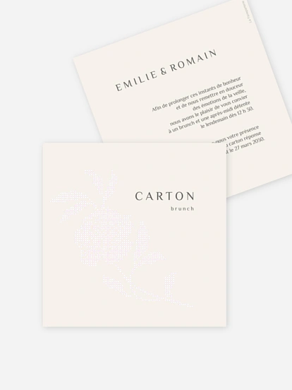 Carte brunch Sigille fleuri
