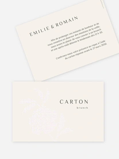 Carte brunch Sigille fleuri