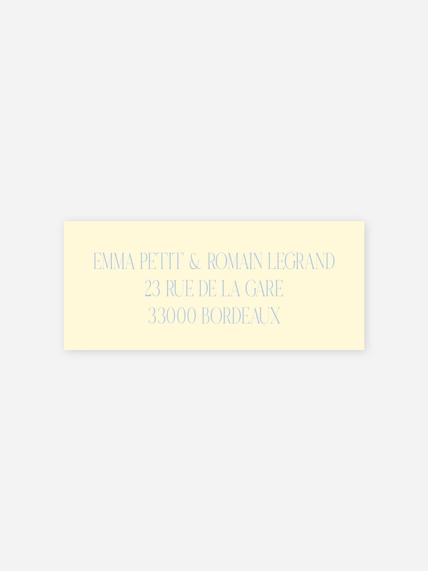 Étiquette expéditeur mariage Amour simple