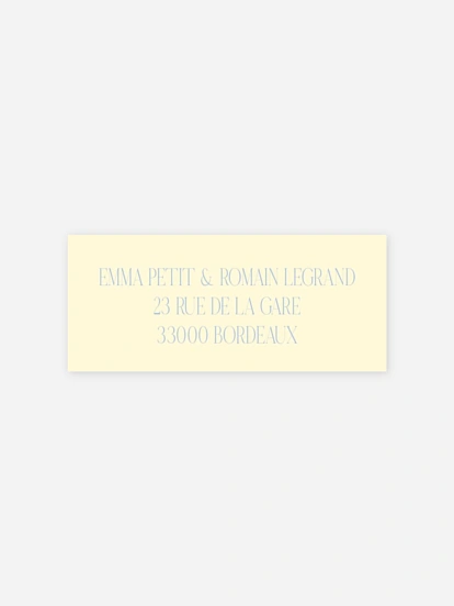 Étiquette expéditeur mariage Amour simple