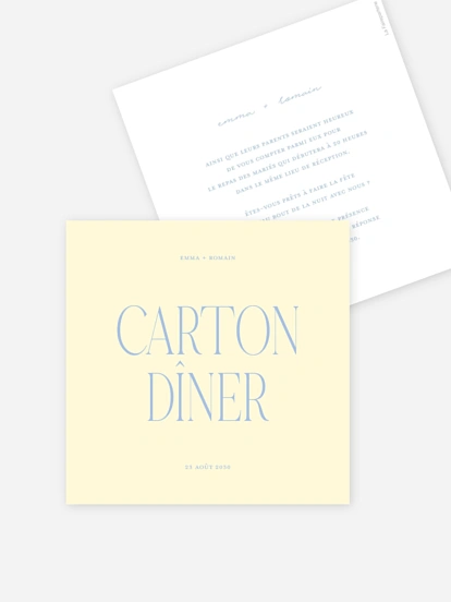 Carton d'invitation Amour simple