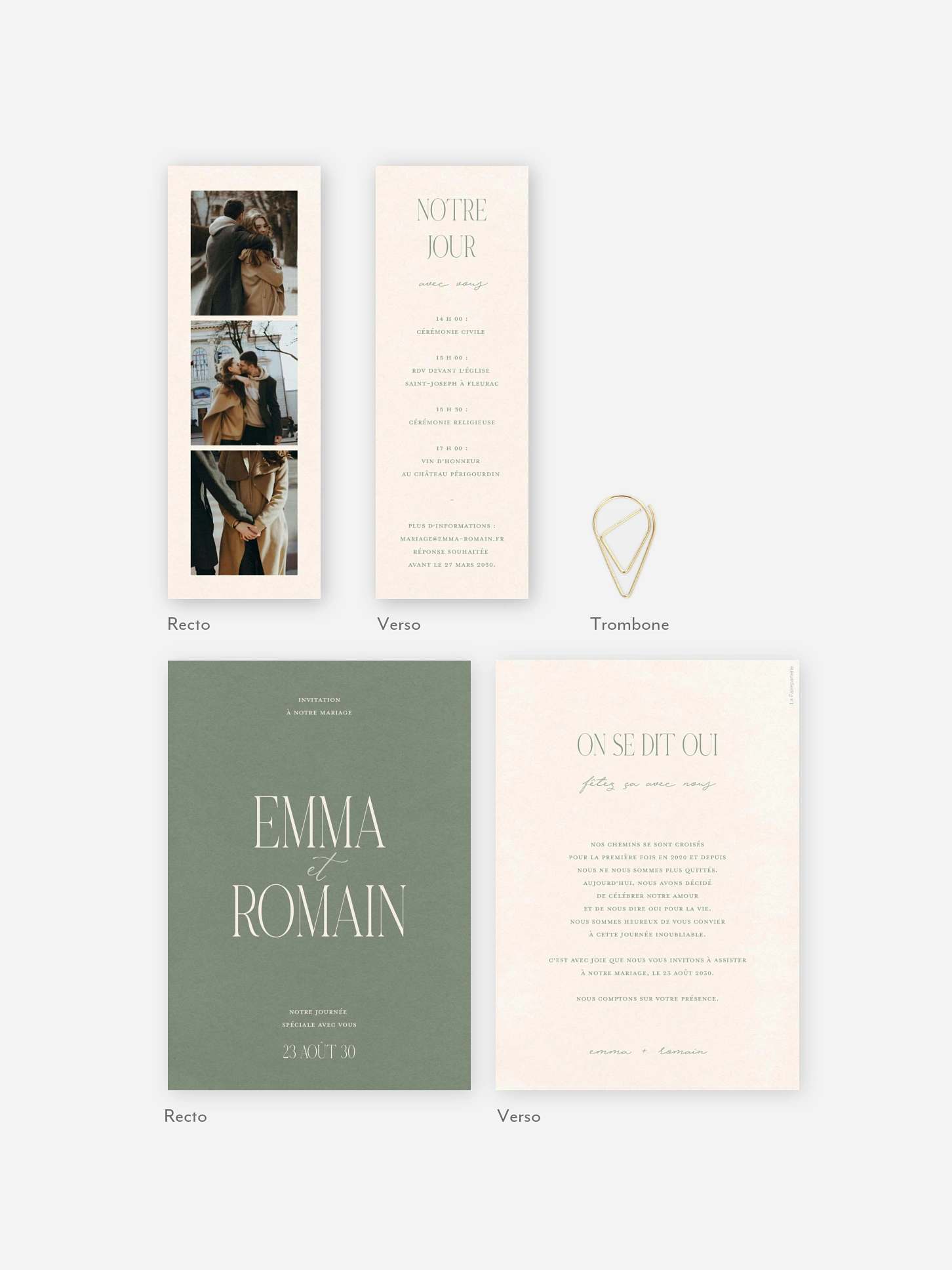 Faire-part de mariage Amour simple