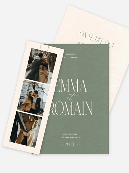 Faire-part de mariage Amour simple
